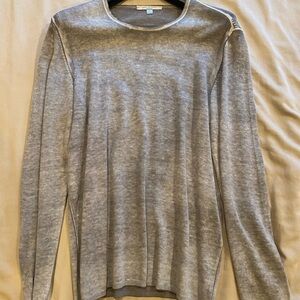 John Varvatos Light Gray Crewneck Sweater